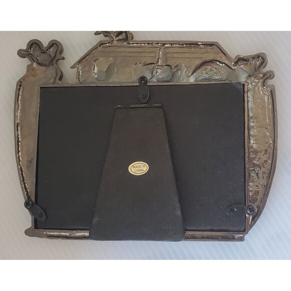 Malden Noahs Ark Metal 3.5X5 Picture Photo Frame Pewter Color Baby Nursery Decor - Picture 10 of 10